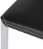 Eisner Dining Chair (Black Leather with Silver Frame)