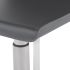 Kailee Adjustable Height Stool (Dark Grey Leather with Silver Base)