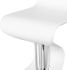 Portland Adjustable Height Stool (White Leather with Silver Base)