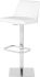 Rome Adjustable Height Stool (White with Silver Base)