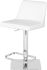 Rome Adjustable Height Stool (White with Silver Base)