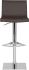 Colter Adjustable Height Stool (Mink Leather with Silver Base)