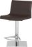 Colter Adjustable Height Stool (Mink Leather with Silver Base)