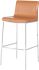 Colter Bar Stool (Ochre Leather with Silver Base)