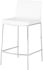 Colter Counter Stool (White Leather with Silver Base)
