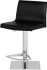 Colter Adjustable Height Stool (Black Leather with Silver Base)