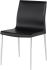 Colter Dining Chair (No Armrests - Black Leather with Silver Legs)
