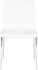 Colter Dining Chair (No Armrests - White Leather with Silver Legs)