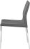 Colter Dining Chair (No Armrests - Dark Grey Leather with Silver Legs)