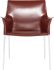 Colter Dining Chair (Bordeaux Leather with Silver Legs)