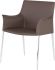 Armrests - Mink Leather with Silver Legs