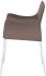 Colter Dining Chair (Armrests - Mink Leather with Silver Legs)