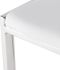 Aaron Bar Stool (White with Silver Frame)