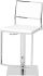 Aaron Adjustable Height Stool (White with Silver Base)