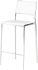 Aaron Counter Stool (White with Silver Frame)