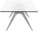 Kahn Dining Table (Grey Concrete & Glass Top)
