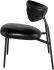 Dragonfly Occasional Chair (Black Leather & Black Steel Frame)