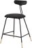 Dayton Counter Stool (Storm Black Leather with Black Seat)