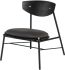Kink Occasional Chair (Storm Black Leather with Black Backrest)