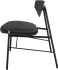 Kink Dining Chair (Storm Black Leather with Black Backrest)