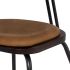 Dayton Dining Chair (Umber Leather Seat with Smoked Oak Backrest)