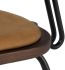 Dayton Counter Stool (Umber Leather Seat with Smoked Oak Backrest)