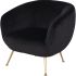 Sofia Occasional Chair (Black with Gold Legs)