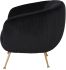 Sofia Occasional Chair (Black with Gold Legs)
