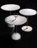 Aida Side Table (White with Gold Stem)