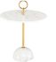 Roseta Side Table (White with Gold Stem)