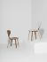 Satine Dining Chair (White Leather with Walnut Frame)