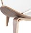 Artemis Occasional Chair (White Leather with Walnut Frame)