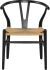 Alban Dining Chair (Black with Beige Seat)