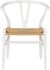 Alban Dining Chair (White with Beige Seat)
