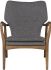 Patrik Occasional Chair (Medium Grey with Walnut Frame)