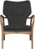 Patrik Occasional Chair (Tweed - Dark Grey with Walnut Frame)