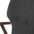 Patrik Occasional Chair (Tweed - Dark Grey with Walnut Frame)