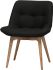 Brie Dining Chair (Black with Walnut Frame)