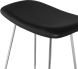 Kirsten Bar Stool (Black Leather with Silver Frame)
