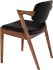 Kalli Dining Chair (Black with Walnut Frame)