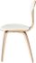 Satine Dining Chair (White Leather with Walnut Frame)