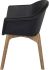 Vitale Dining Chair (Black with Walnut Frame)
