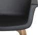 Vitale Dining Chair (Black with Walnut Frame)