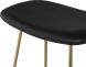 Kirsten Counter Stool (Black Leather with Gold Frame)