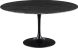 Cal Dining Table (Large - Black Wood Vein with Black Base)