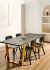 Linea Dining Table (Eboninzed Oak With Brass Inlay - Brushed Gold)
