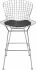 Wireback Counter Stool (Black with Silver Frame)
