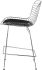 Wireback Counter Stool (Black with Silver Frame)