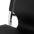 Lisbon Counter Stool (Black Leather with Silver Frame)