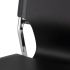 Lisbon Dining Chair (Black Leather with Silver Frame)